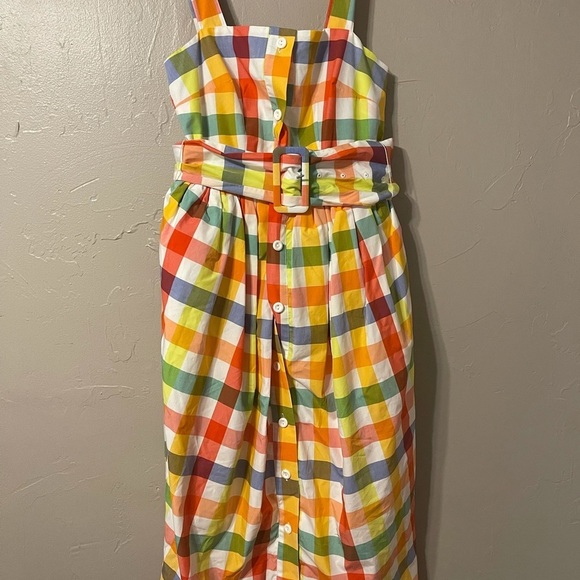 Christopher John Rogers Target Plaid Sundress Sz 2 - Picture 6 of 12